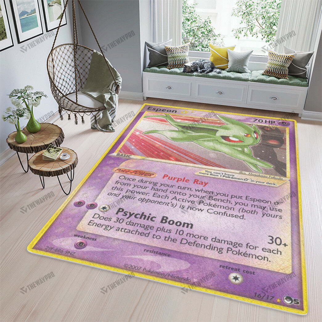 Gold Star Espeon Custom Rug