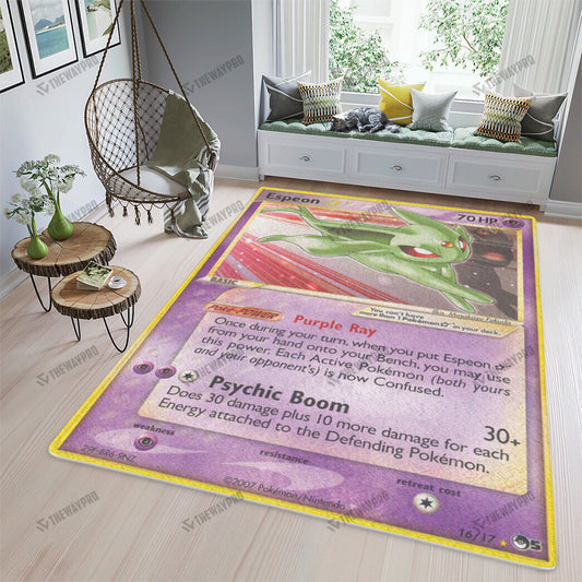 Gold Star Espeon Custom Rug