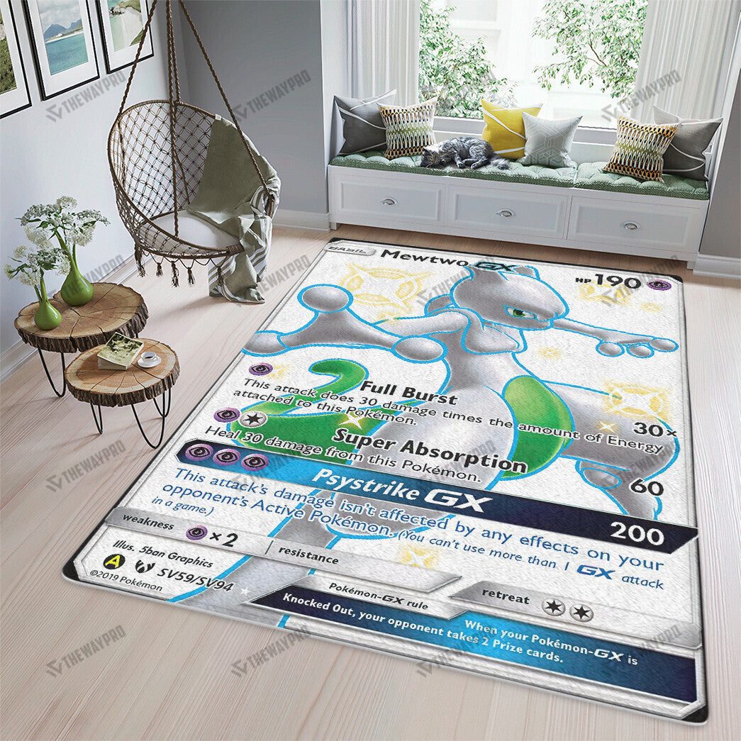 Mewtwo Shining Legends Custom Rug