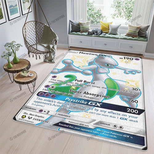 Mewtwo Shining Legends Custom Rug