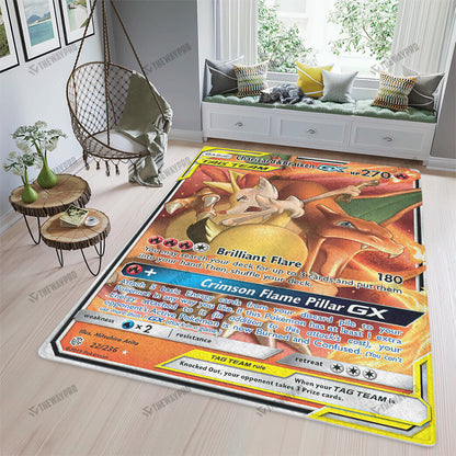 Charizard Braixen GX Cosmic Eclipse Custom Rug