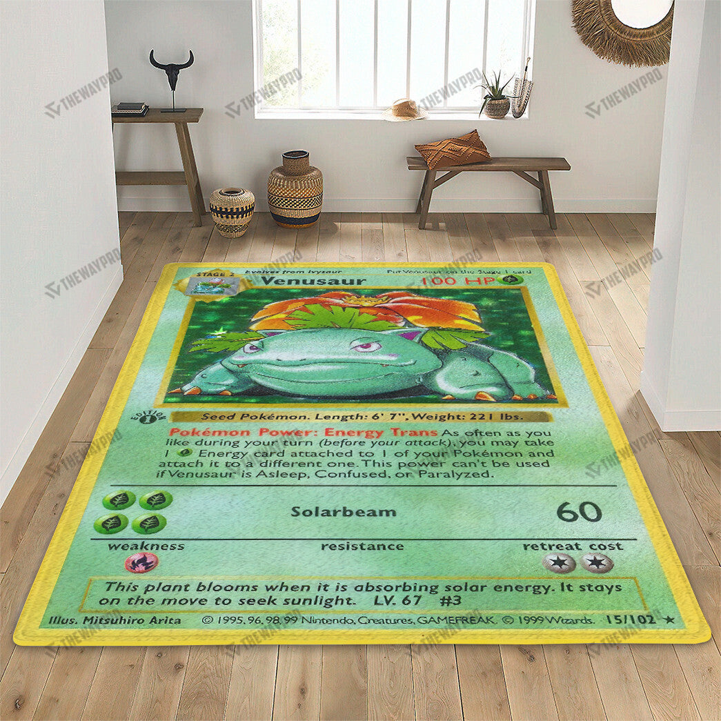Venusaur Card Custom Rug