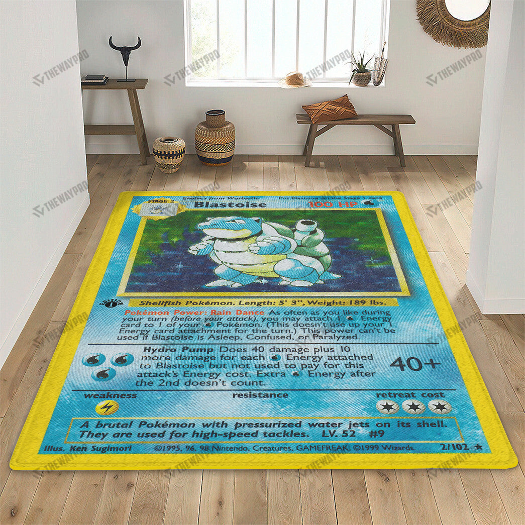 Blastoise Card Custom Rug
