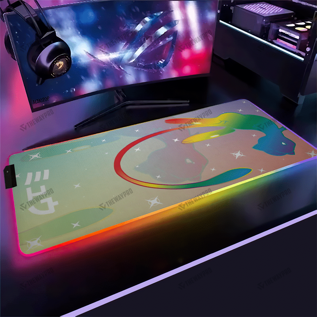 Colorful Mew Custom Led Mousepad