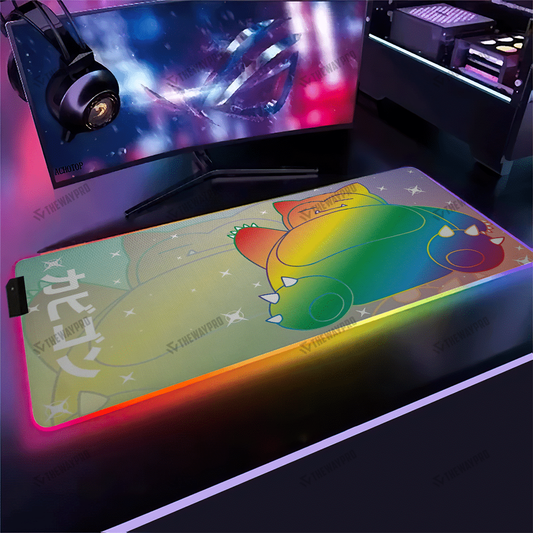 Colorful Snorlax Custom Led Mousepad