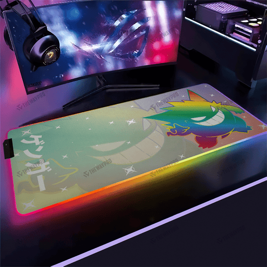 Colorful Gengar Custom Led Mousepad