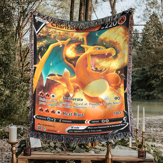 Charizard V 2022 Custom Woven Blanket