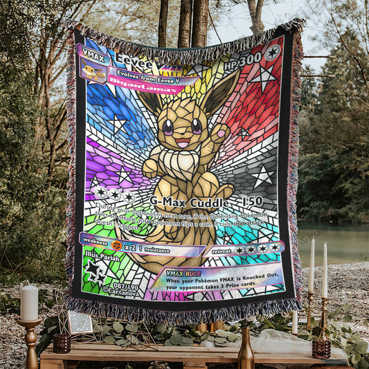 Eevee Stain Glass Custom Woven Blanket