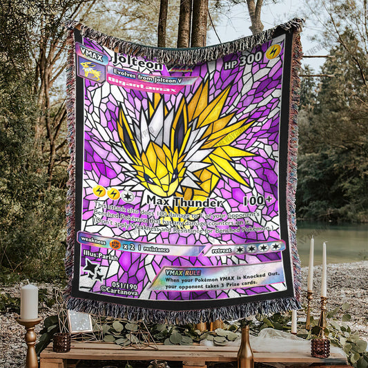 Jolteon Stain Glass Custom Woven Blanket