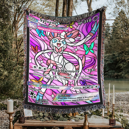 Sylveon Stain Glass Custom Woven Blanket