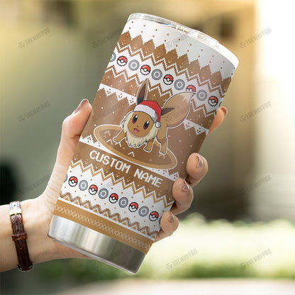 Eevee Custom Name Christmas Tumbler