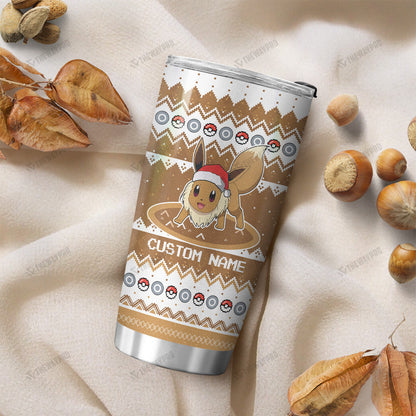 Eevee Custom Name Christmas Tumbler