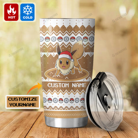 Eevee Custom Name Christmas Tumbler