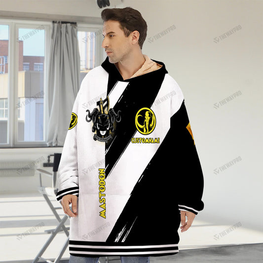 Power Ranger Mighty Morphin Mastodon Custom Name Blanket Hoodie