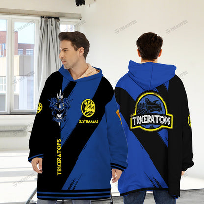 Power Ranger Mighty Morphin Tricertops Custom Name Blanket Hoodie