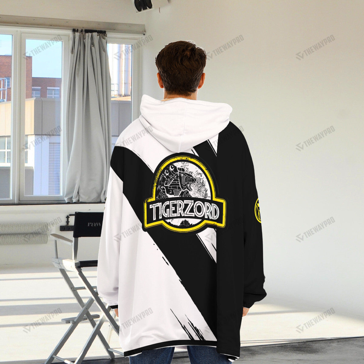 Power Ranger Mighty Morphin Tigerzord Custom Name Blanket Hoodie