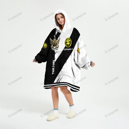 Power Ranger Mighty Morphin Tigerzord Custom Name Blanket Hoodie