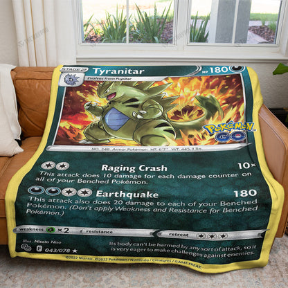 Tyranitar Custom 2-Side Printed Thicken Soft Blanket