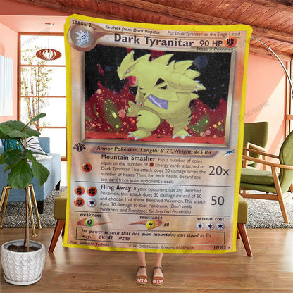 Dark Tyranitar Neo Destiny Custom Soft Blanket