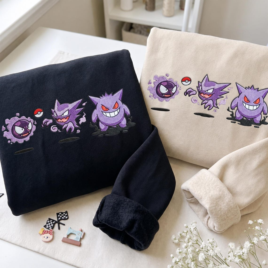 Embroidered Gengar Evolution Sweatshirt