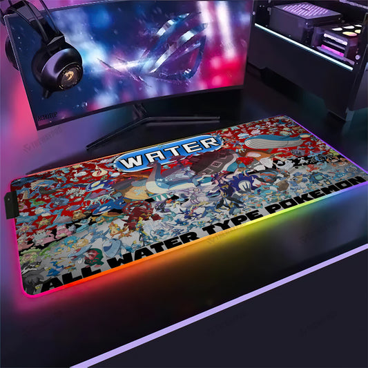Anime PKM Water Type Custom Led Mousepad