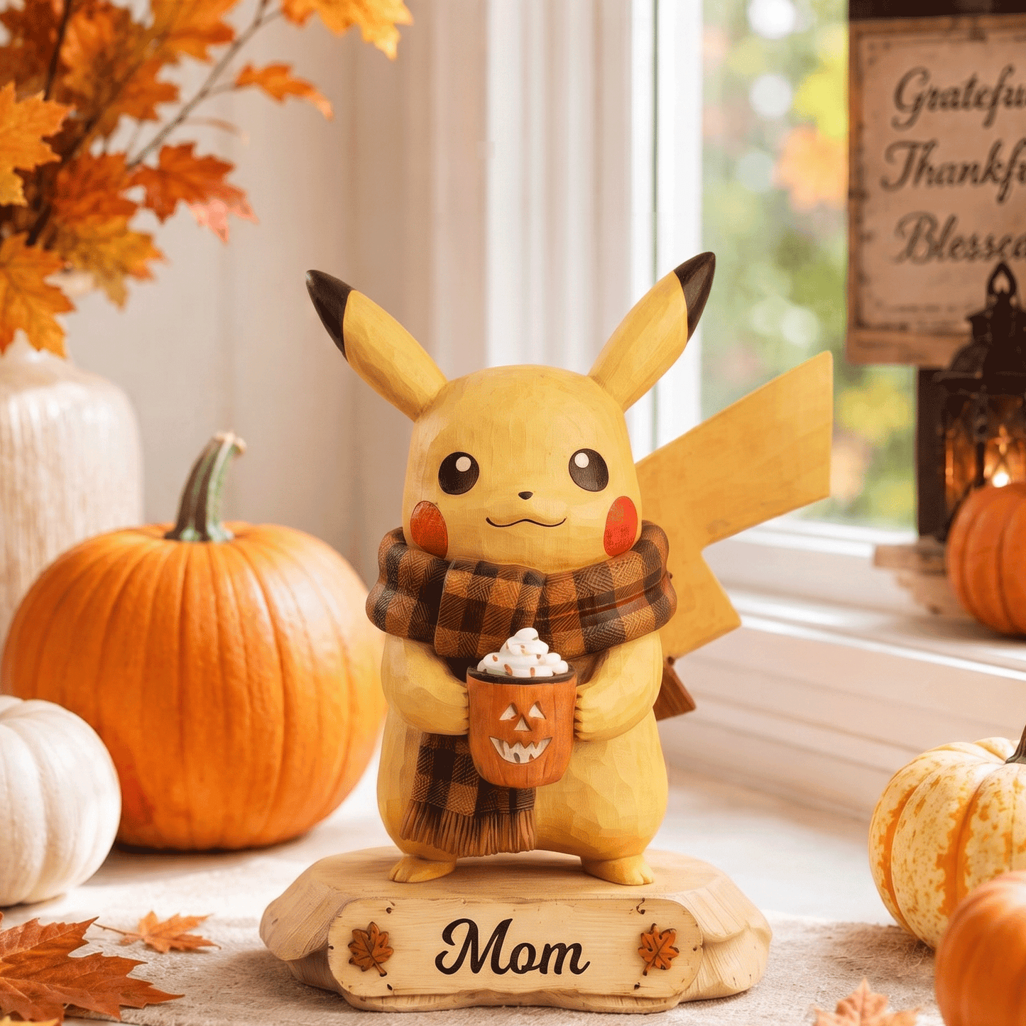 PKM Personalized Halloween 2D Flat Printed 3-Layer Wooden Block