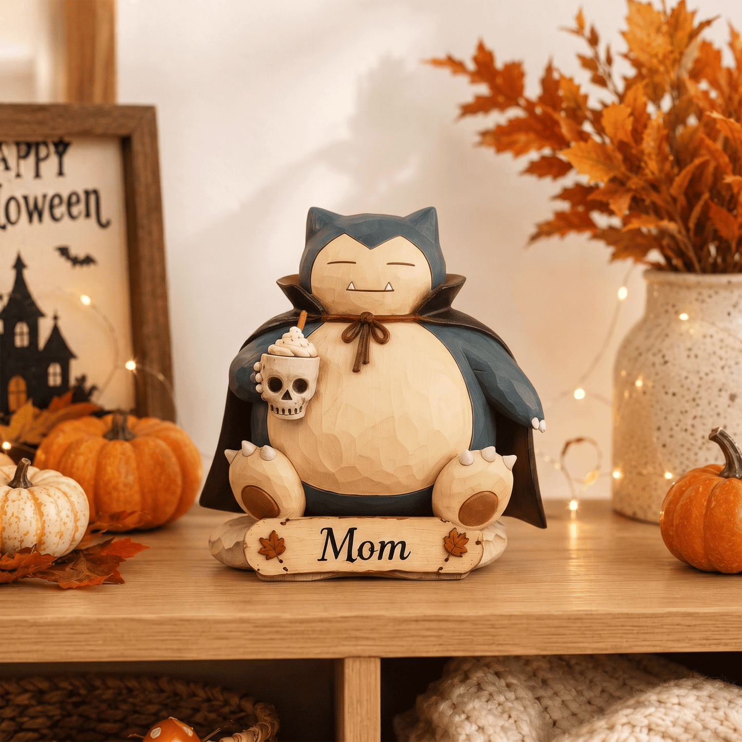 PKM Personalized Halloween 2D Flat Printed 3-Layer Wooden Block