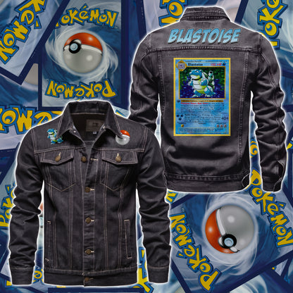 PKM Blastoise Custom Lightweight Denim Jacket
