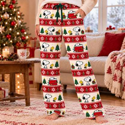 Snoopy and Woodstock Christmas Lounge Pants