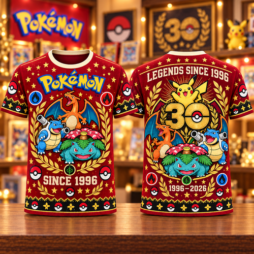 PKM 30th Anniversary Custom AOP T-Shirt