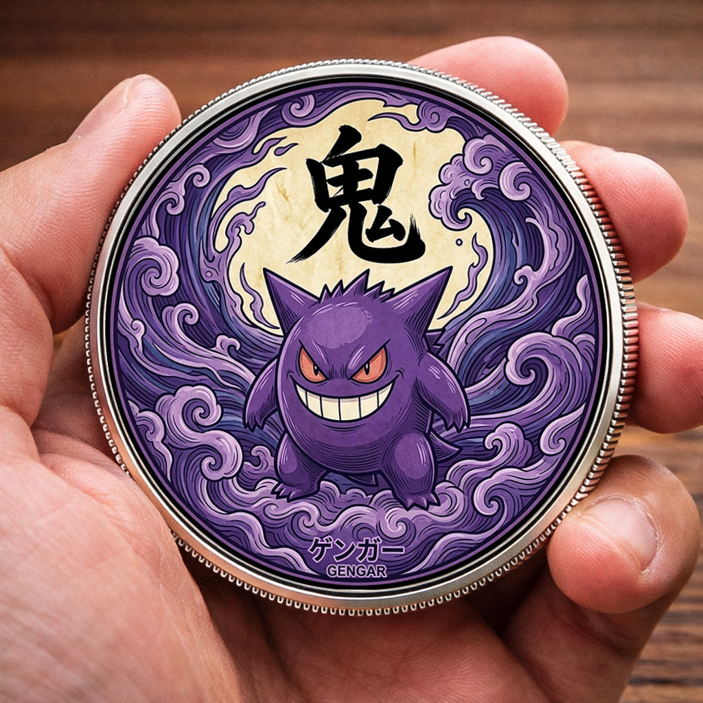 PKM Gengar Kanji Commemorative Coin – Limited Edition Collector’s Coin