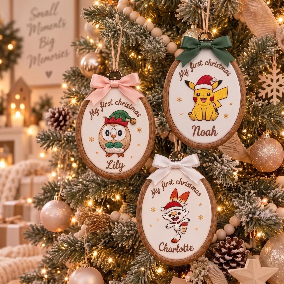 PKM Personalized Embroidered Baby First Christmas Hoop