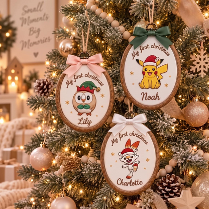 PKM Personalized Embroidered Baby First Christmas Hoop