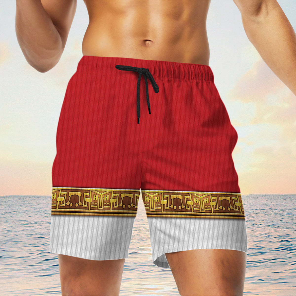 Red Power Rangers Zeo Custom Men Shorts