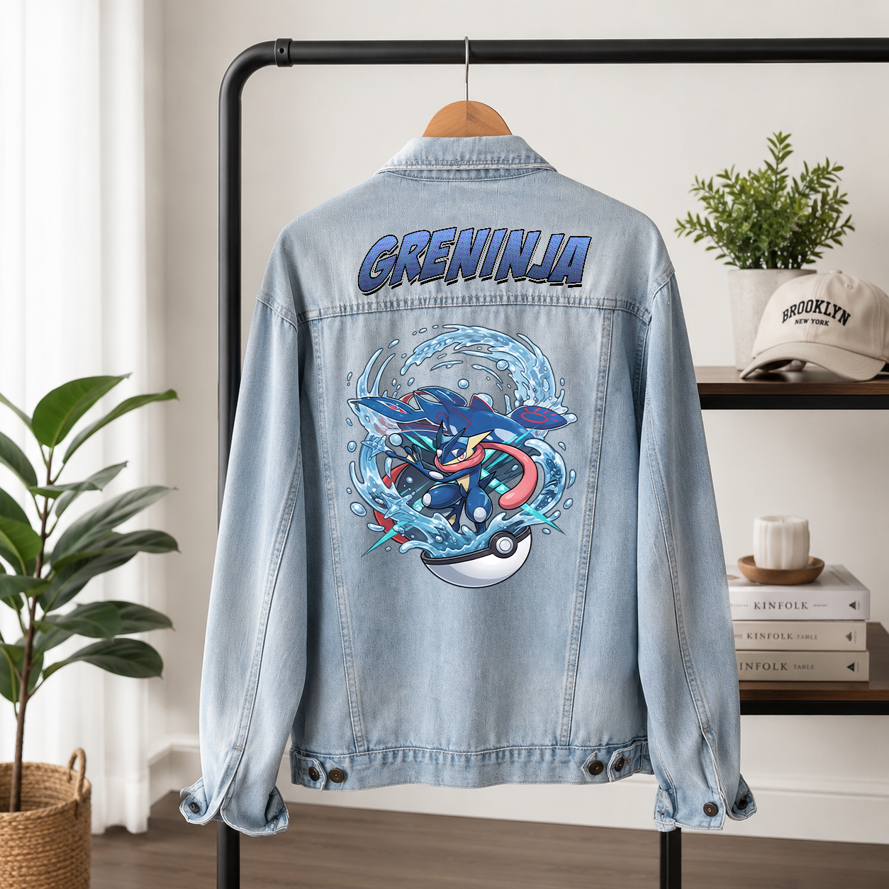 PKM Greninja Custom Lightweight Denim Jacket