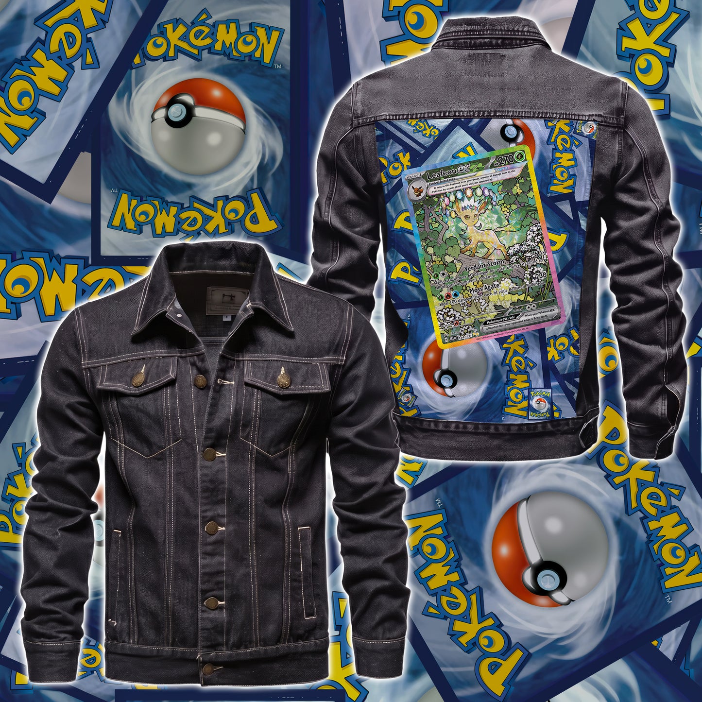 PKM Leafeon EX Custom Lightweight Denim Jacket