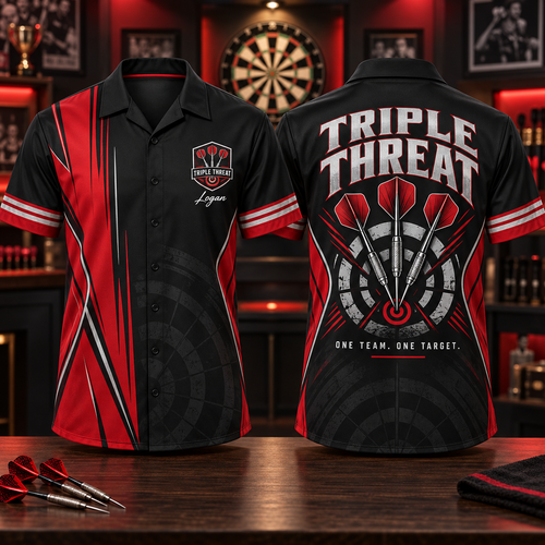 Custom Retro Darts Shirt | Personalized Team Name & Player Name