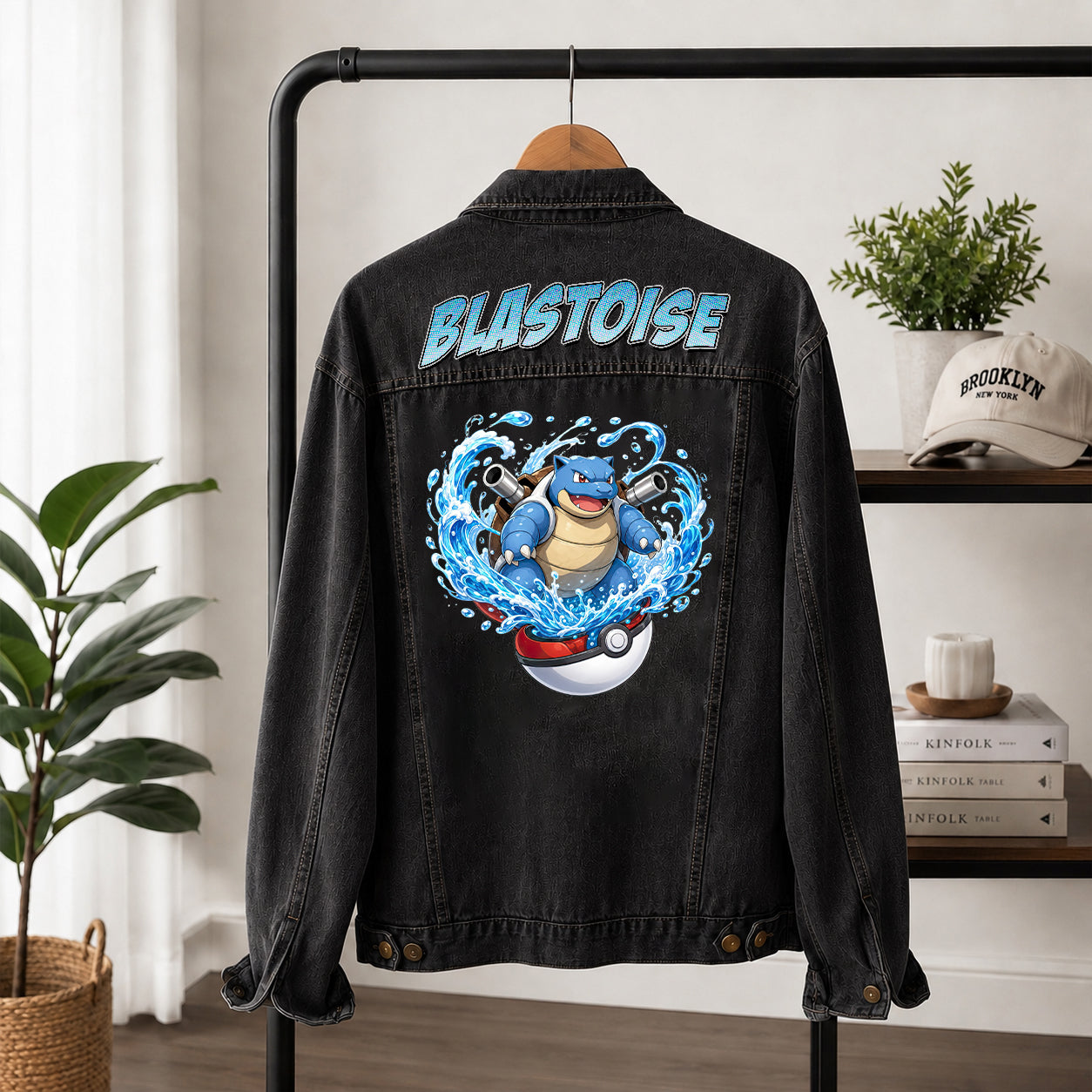 PKM Blastoise Custom Lightweight Denim Jacket