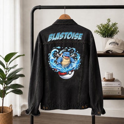 PKM Blastoise Custom Lightweight Denim Jacket
