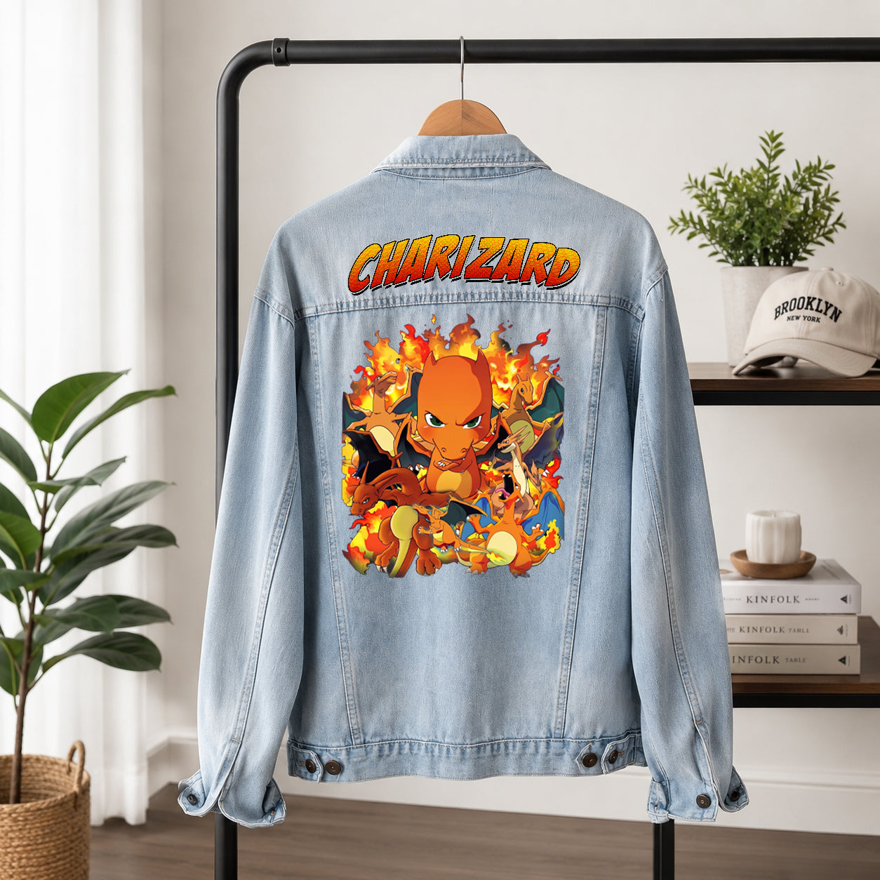 PKM Charizard Custom Lightweight Denim Jacket