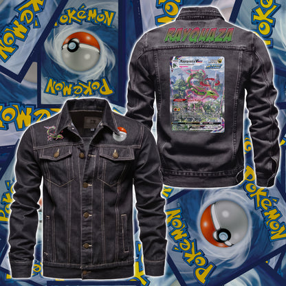 PKM Rayquaza Custom Lightweight Denim Jacket