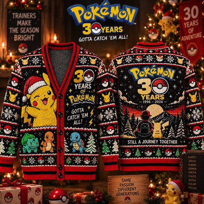 Christmas PKM 30th Anniversary Ugly Cardigan