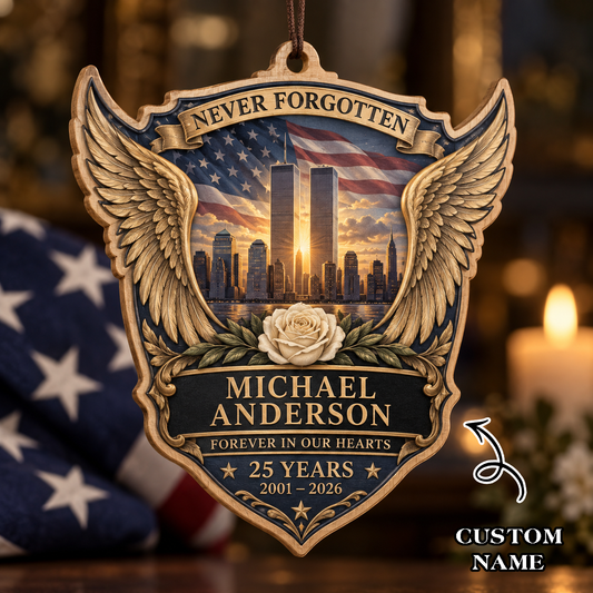 Forever In Our Hearts Wooden Ornament