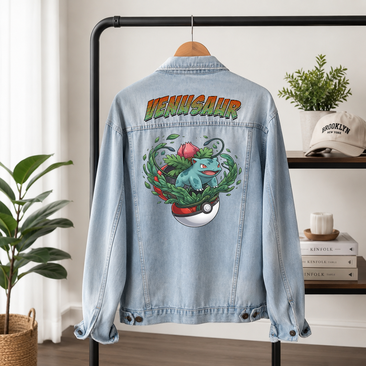 PKM Venusaur Custom Lightweight Denim Jacket