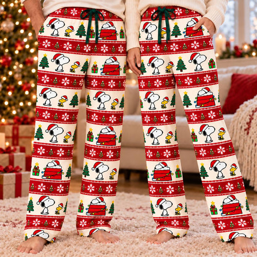 Snoopy and Woodstock Christmas Lounge Pants
