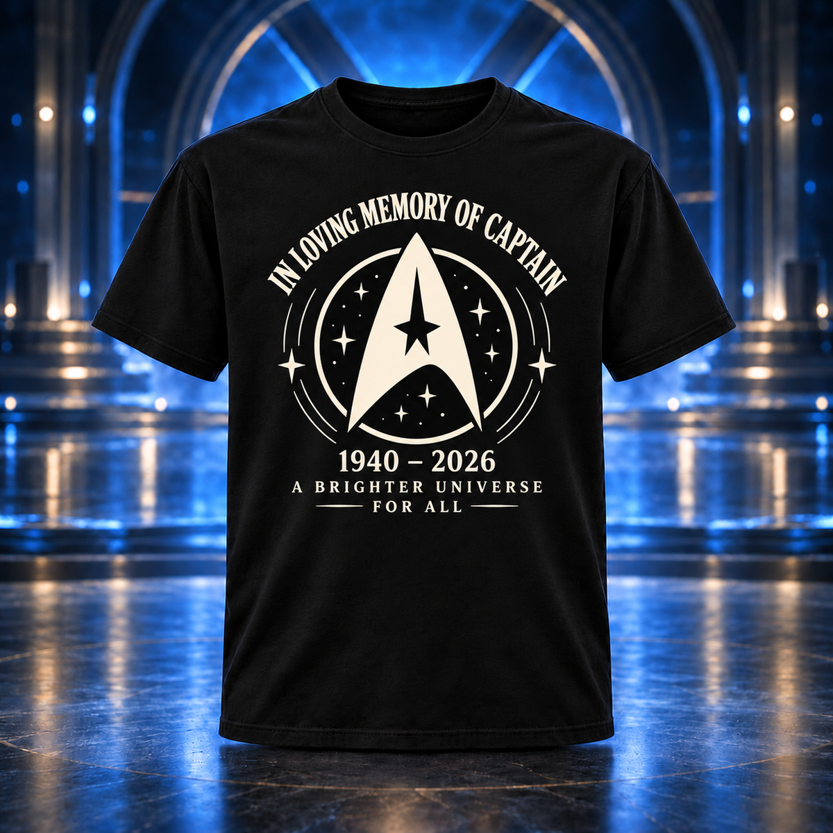 In Loving Memory Of Captain Hoodie, Black Graphic Pullover