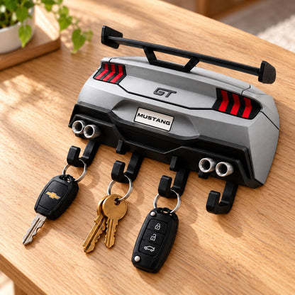 Mustang Key Holder, Back to the Future Inspired Wall Key Rack, 3D Printed Car Key Holder