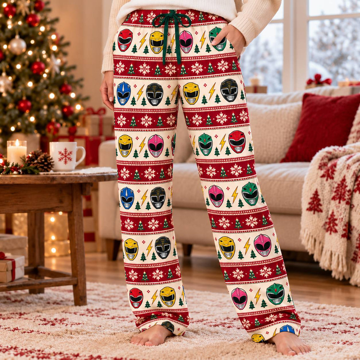Mighty Morphin Power Rangers Christmas Lounge Pants
