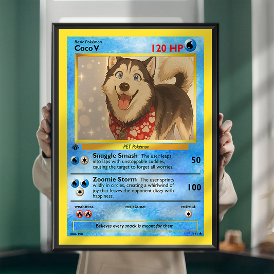 Personalized PKM Card Custom Photo Art Poster - Pet Edition