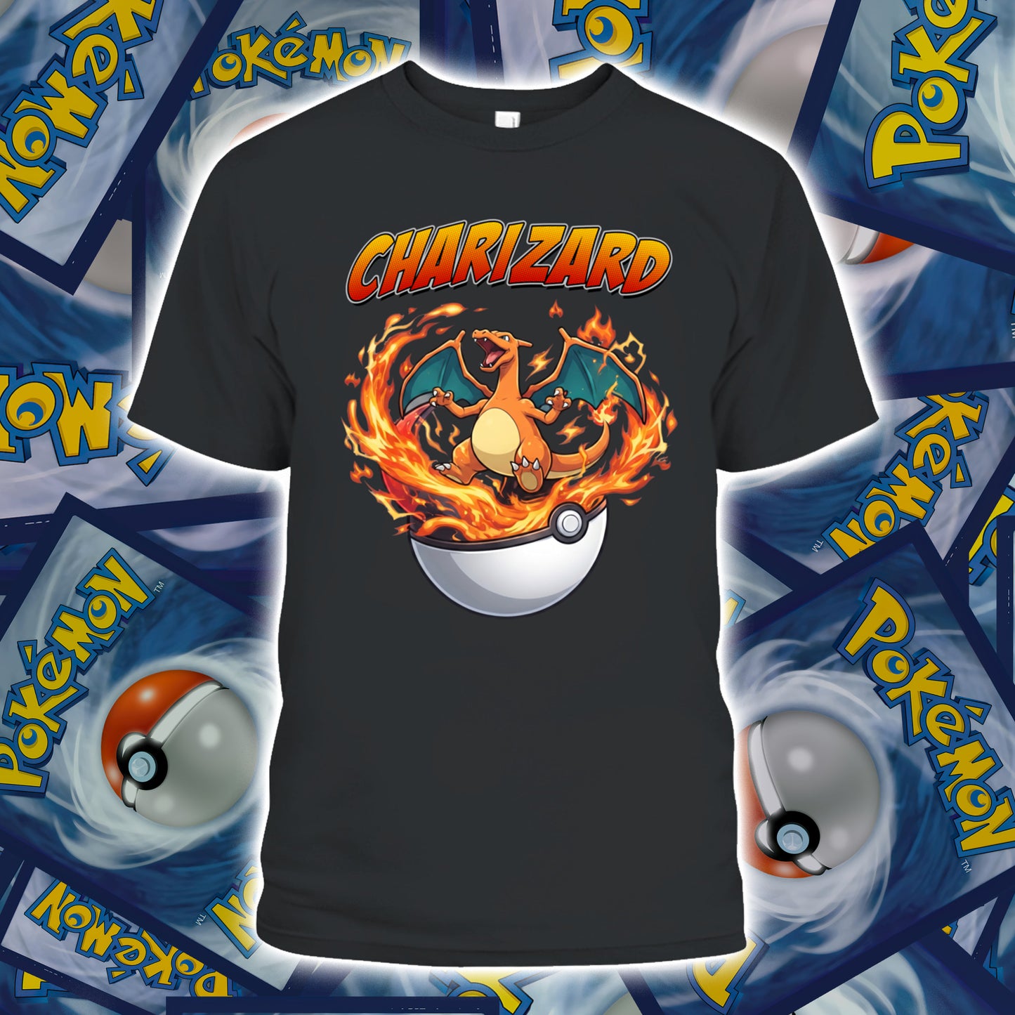PKM Charizard Printed Graphic Sweatshirt T-Shirt